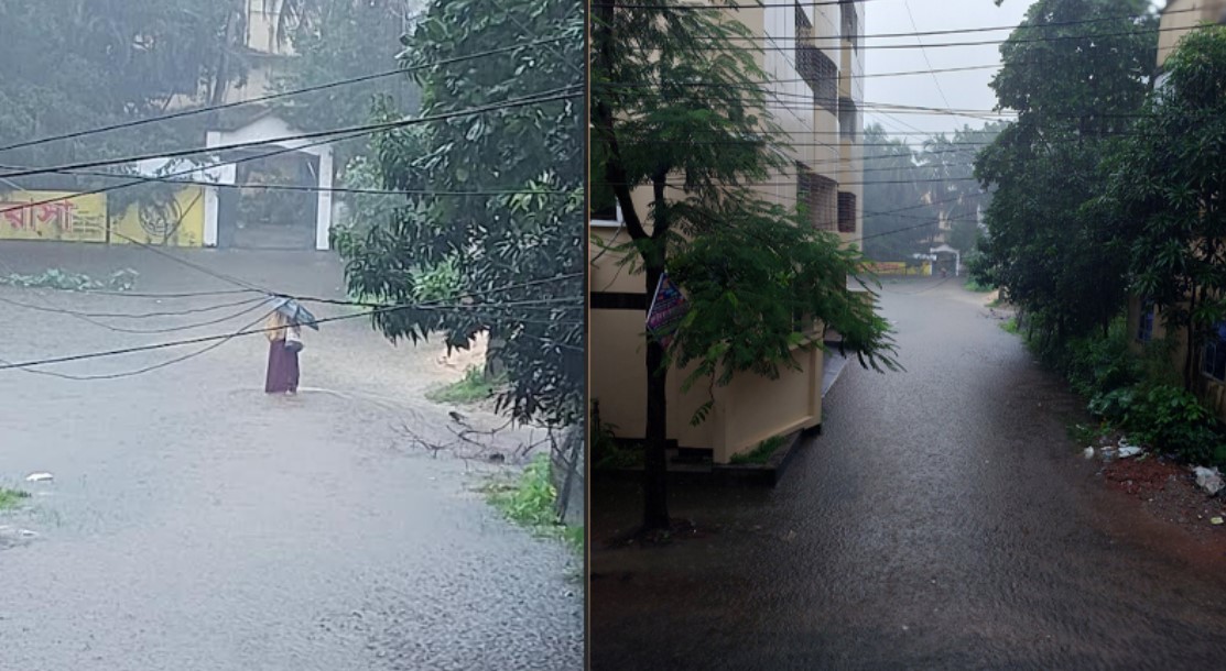 টানা বৃষ্টিতে জলাবদ্ধ নোয়াখালী, স্থগিত পরীক্ষা, খোলা হয়েছে আশ্রয়কেন্দ্র
