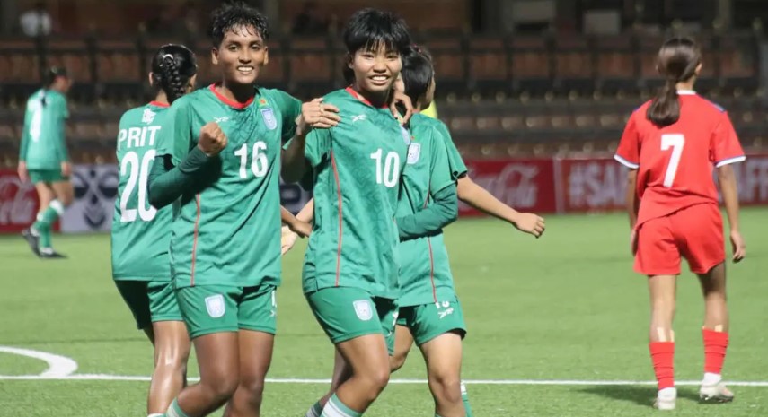 নেপালকে উড়িয়ে দিল বাংলাদেশ, সাফ অনূর্ধ্ব-১৭ নারী ফুটবলে দারুণ জয়
