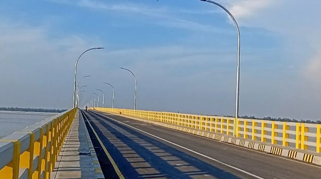 মাওলা ভাসানী সেতুর তার চুরির পর এবার রিফ্লেক্টর লাইট গায়েব