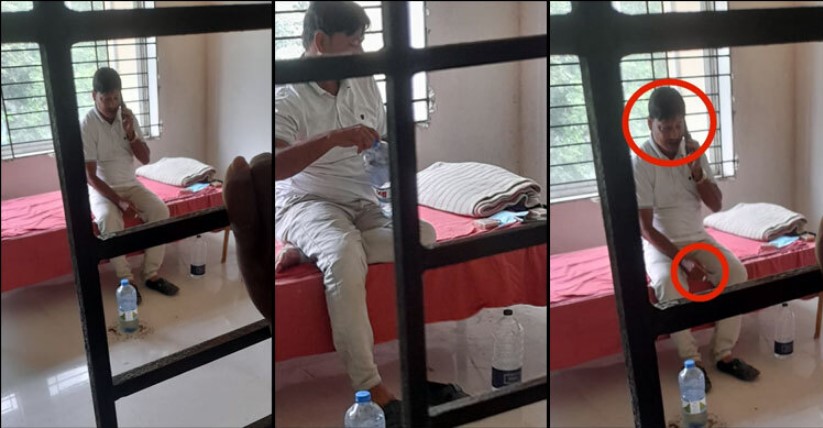 গ্রেফতার বিএনপি নেতা হাজতে সিগারেট–ফোনে ব্যস্ত, ফাঁস হলো ছবি