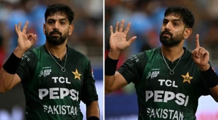 ‘৬-০’ ও বিমানের ইশারা: ভারতকে কী বোঝাতে চাইলেন হারিস রউফ?