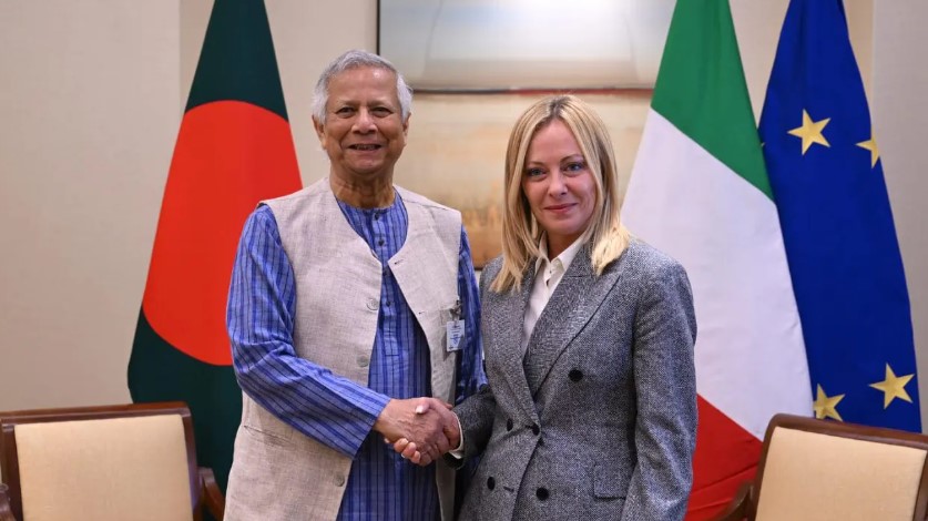 ইতালির প্রধানমন্ত্রীর সঙ্গে ড. ইউনূসের বৈঠক