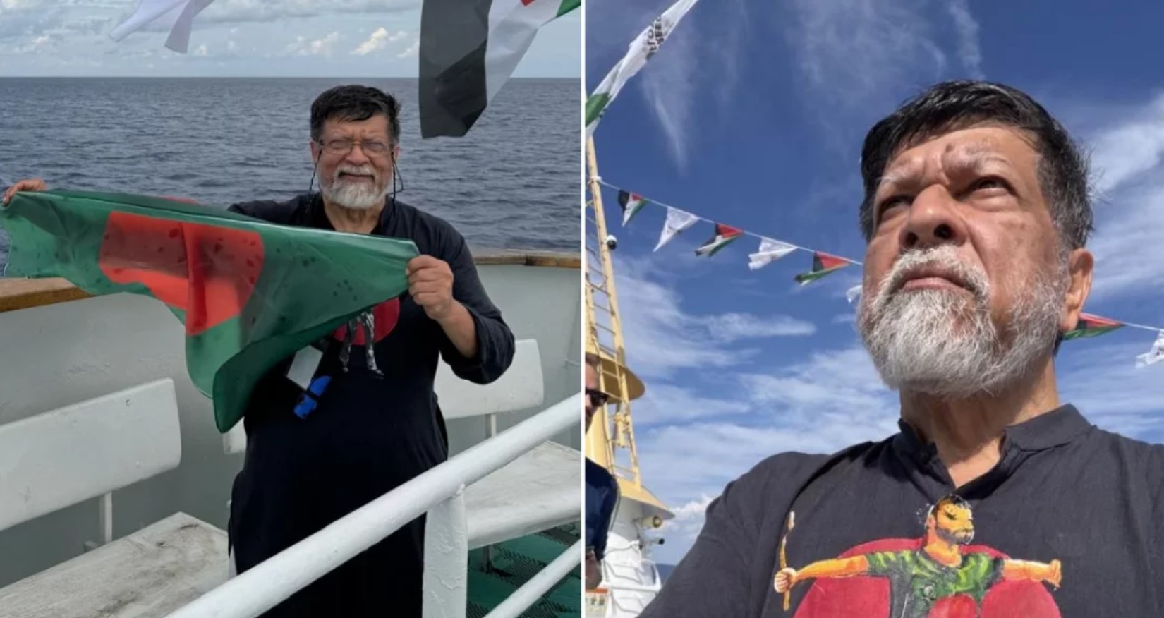 ইসরায়েলের আক্রমণে পিছু হটব না: গাজামুখী নৌবহর থেকে শহিদুল আলম