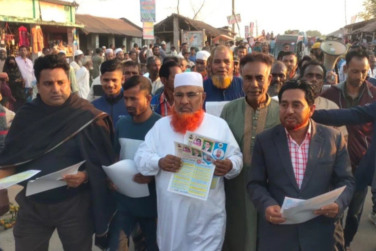 সাতক্ষীরা–৩ এ কাজী আলাউদ্দিনের ধানের শীষে ভোটের আহ্বান