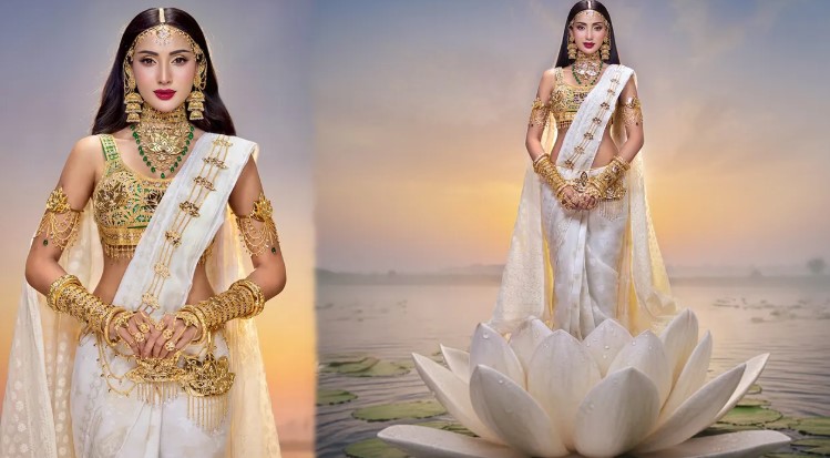 বিশ্বমঞ্চে বাংলাদেশকে তুলে ধরলেন মিথিলা, সঙ্গী ঐতিহ্যবাহী জামদানি