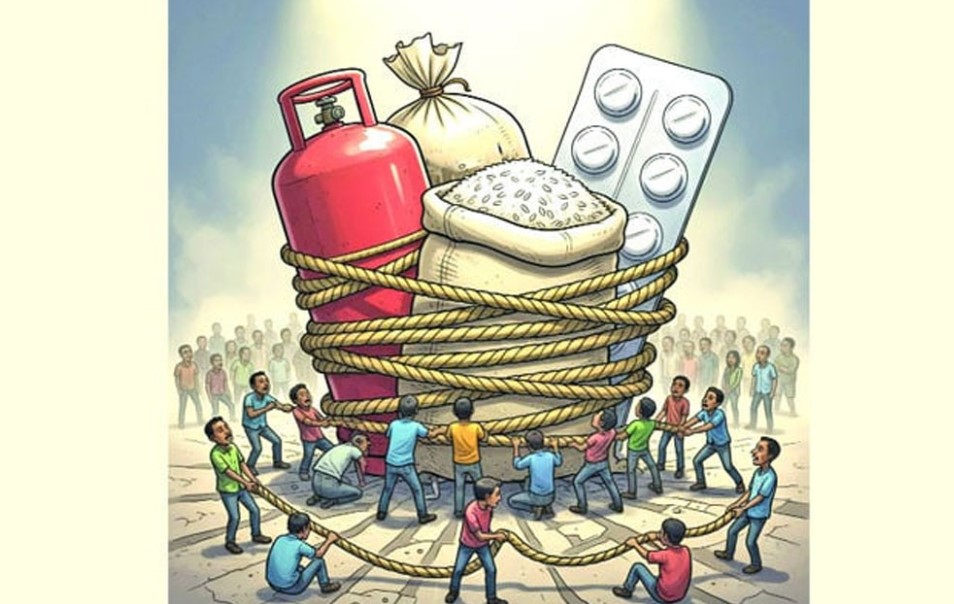 অসহায় জনগণের আর্তনাদ: সংবিধানের ‘মালিক’ এখন গ্যাস ও চালের বাজারে জিম্মি