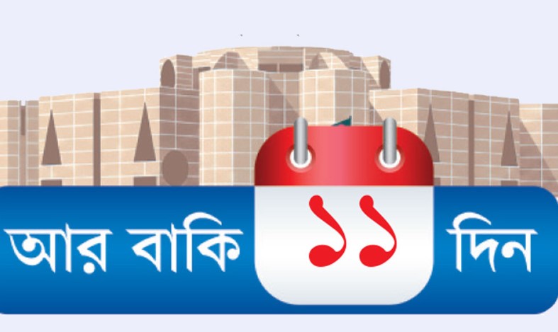 ভোটের বাকি ১১ দিন: শেষ মুহূর্তের প্রচারণায় উত্তাল দেশ