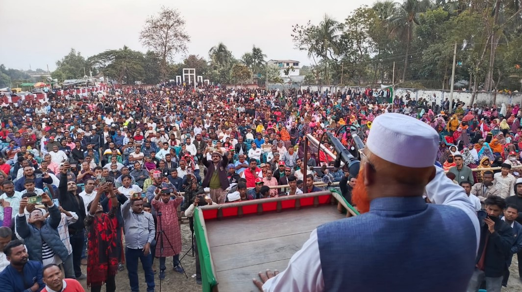 কালিগঞ্জে ধানের শীষের জনসমুদ্র: সাতক্ষীরা-৩ আসনে কাজী আলাউদ্দীনের হুঙ্কার