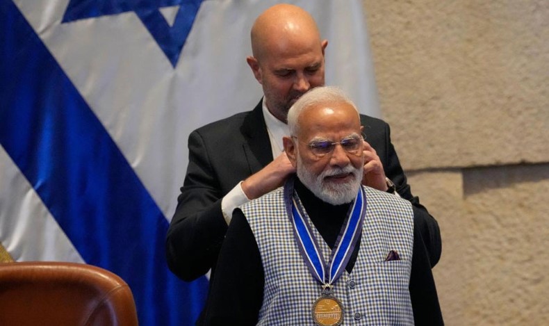ইসরায়েলি পার্লামেন্টে বিরল সম্মানে ভূষিত মোদি