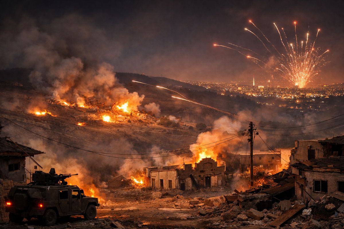 যুদ্ধবিরতির ঘোষণার পরই ভাঙন: লেবানন সীমান্তে ফের ইসরায়েলি হামলা