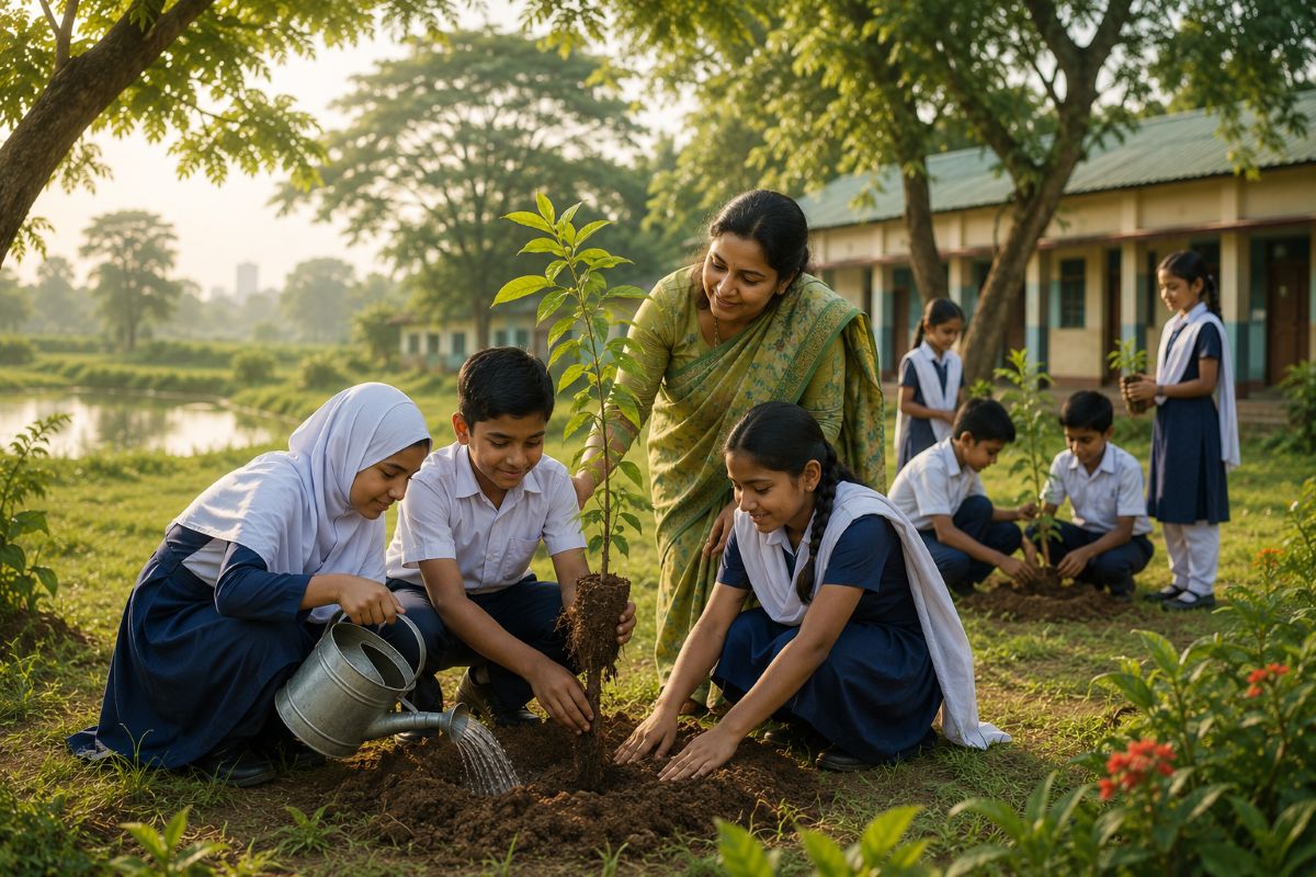 ‘ওয়ান চাইল্ড, ওয়ান ট্রি’: সবুজ ভবিষ্যৎ গড়ার শিক্ষা