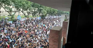 শিক্ষার্থীদের বিক্ষোভের আগুনে উত্তাল সচিবালয়