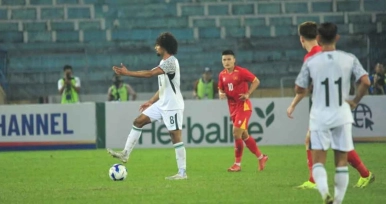 হামজা-শমিতদের নিয়ে গড়া একাদশও ব্যর্থ: র‍্যাংকিংয়ের ব্যবধান ফুটে উঠল মাঠে