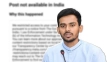 আসিফ মাহমুদের ফেসবুক পোস্ট ভারতে ব্লক, সাইবার আক্রমণের অভিযোগ